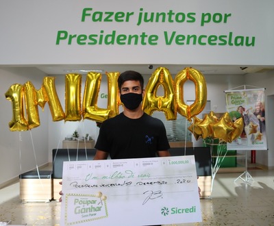 Campanha do Sicredi premia associado de Presidente Venceslau (SP) com R$ 1 milhÃ£o